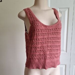 3/$20 Old Navy Pink 100% Cotton Knit Sleeveless Top Size L